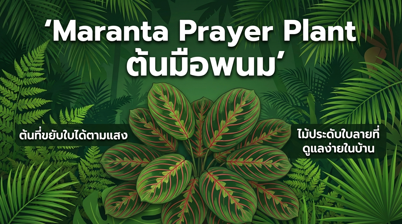 Maranta Prayer Plant ต้นมือพนม ไม้ประดับใบลาย