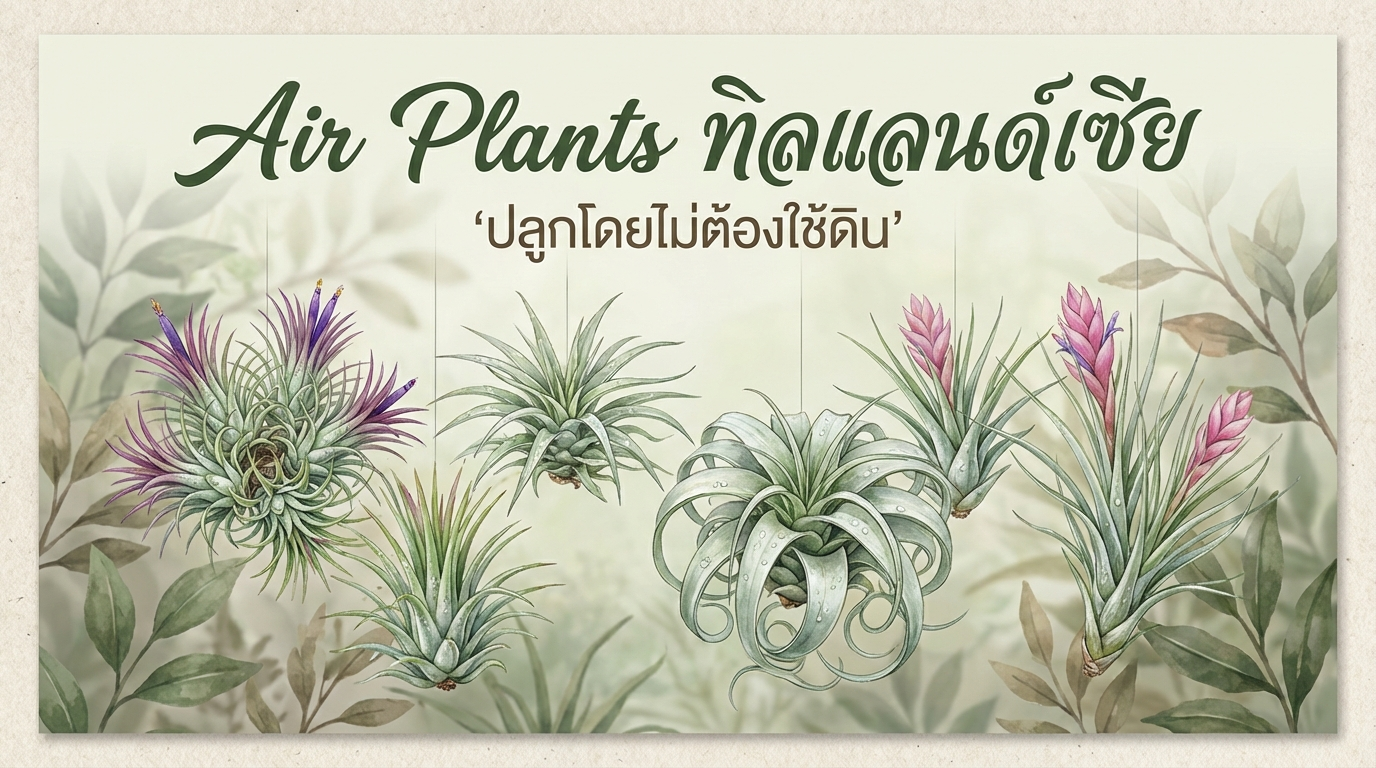 Air Plants ทิลแลนด์เซีย ปลูกโดยไม่ต้องใช้ดิน