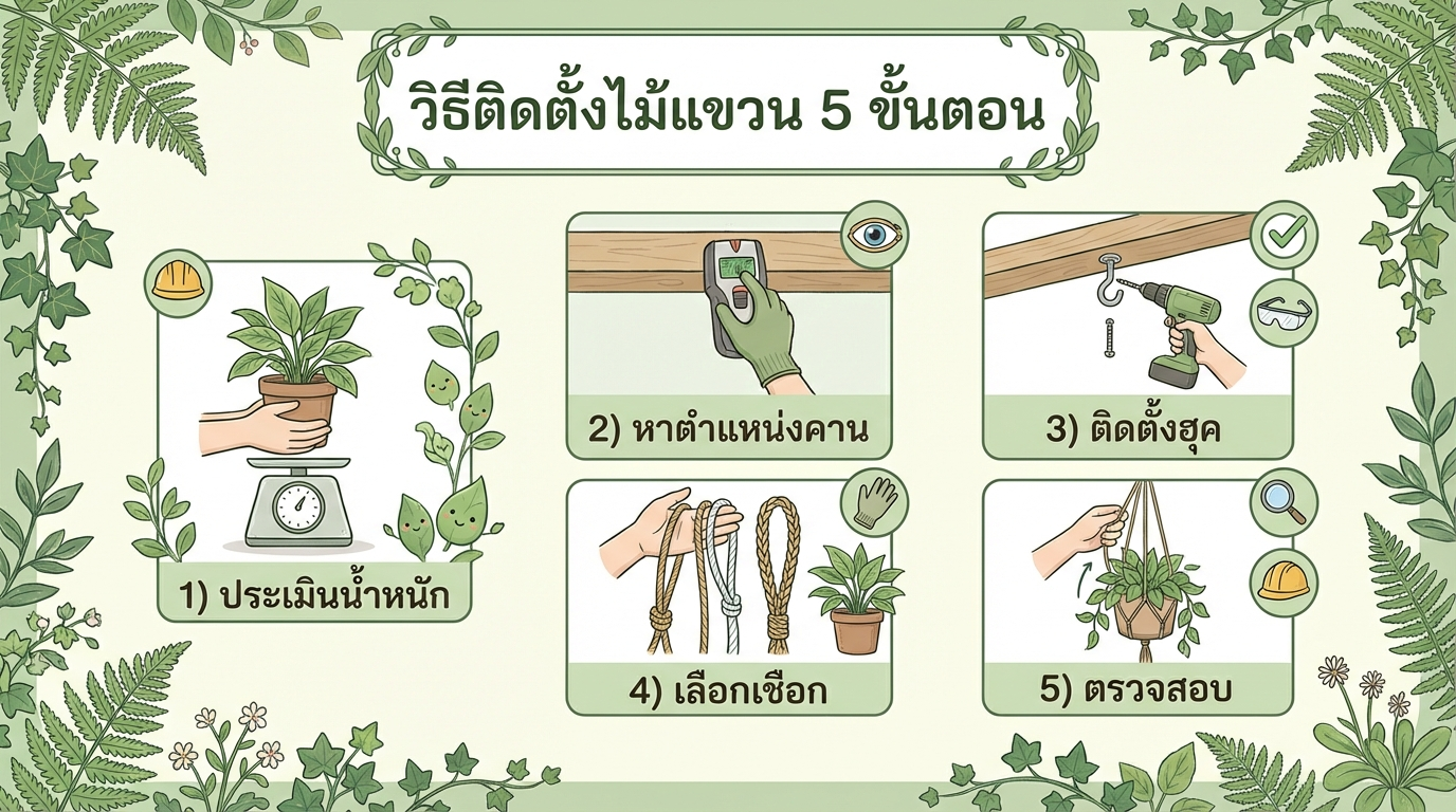วิธีติดตั้งไม้แขวนอย่างปลอดภัย