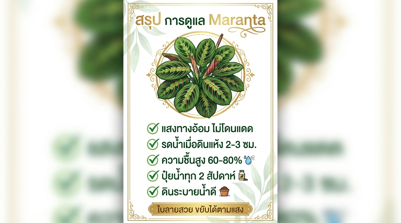 สรุปการดูแล Maranta