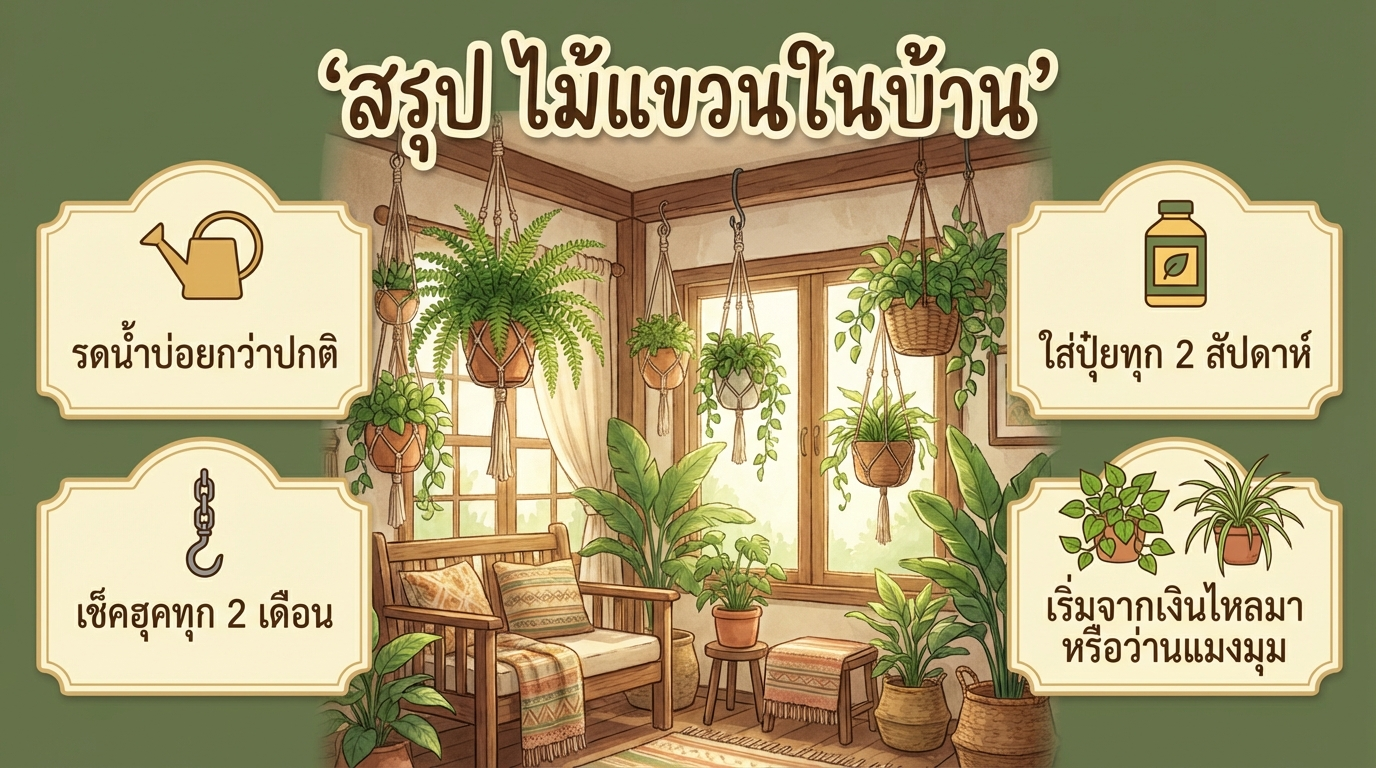 สรุปไม้แขวนในบ้าน