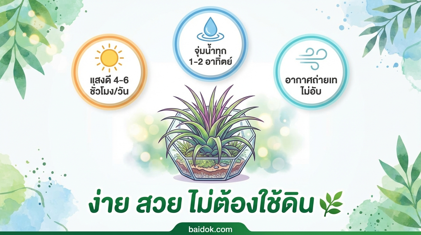 สรุปการดูแล Air Plants