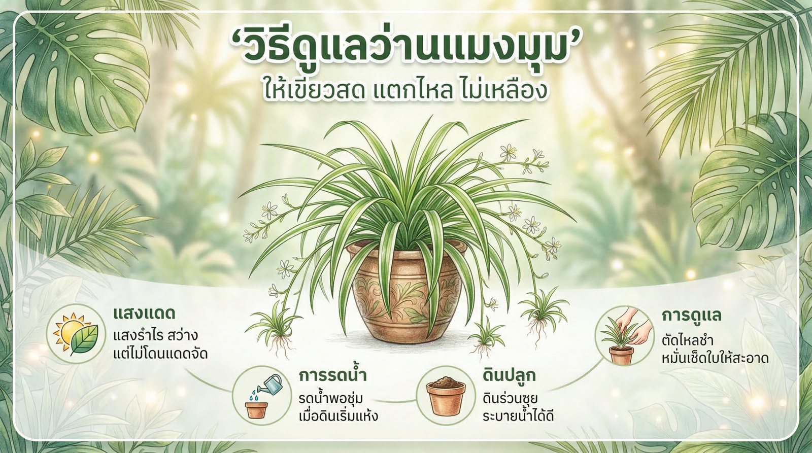 ว่านแมงมุม วิธีดูแล