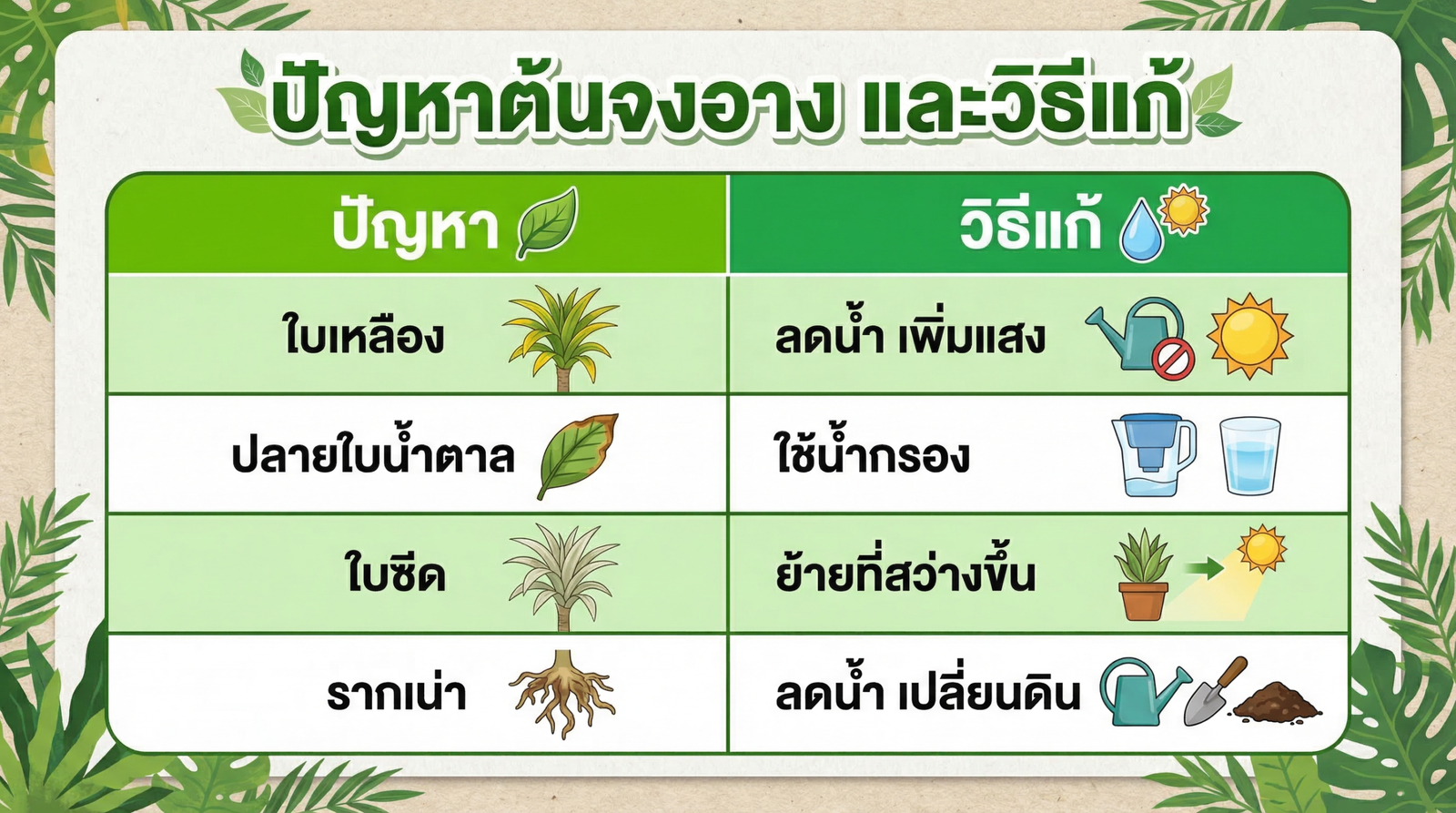 ปัญหาต้นจงอางและวิธีแก้