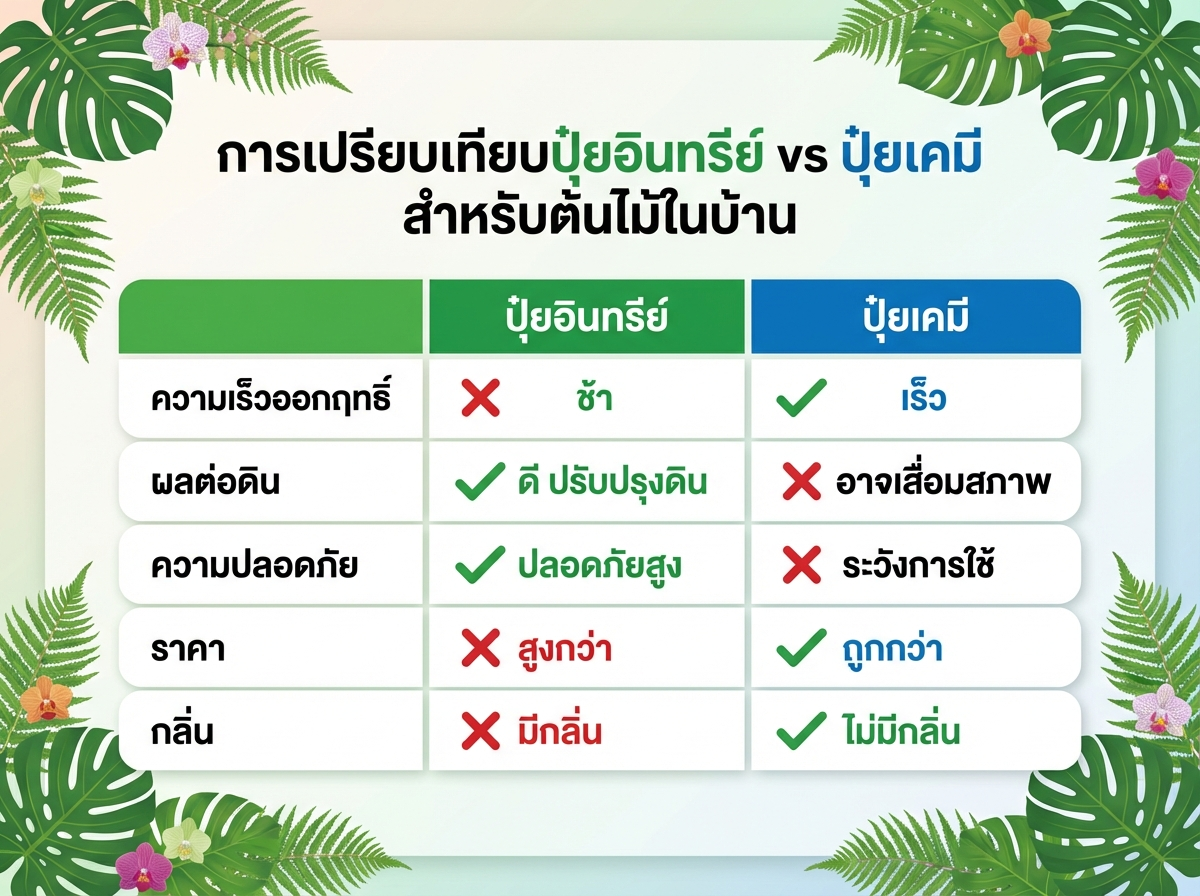 เปรียบเทียบปุ๋ยอินทรีย์และปุ๋ยเคมี