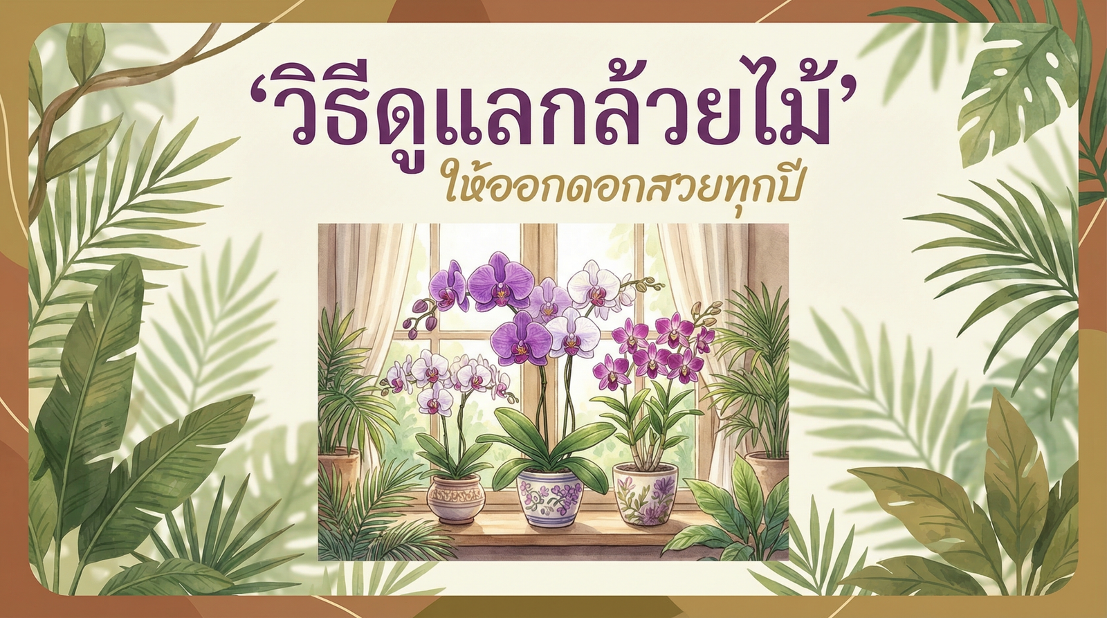 วิธีดูแลกล้วยไม้ให้ออกดอกสวย