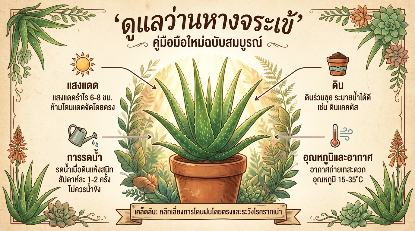 ดูแลว่านหางจระเข้