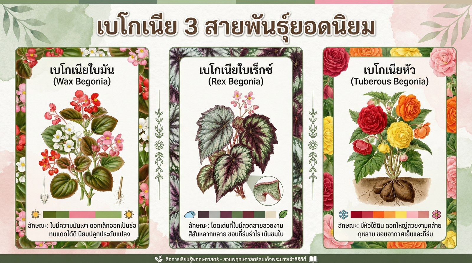 เบโกเนีย 3 สายพันธุ์ยอดนิยม
