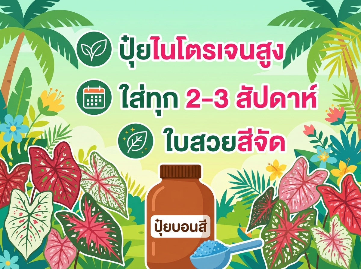 ปุ๋ยสำหรับบอนสี ใส่อะไรดี