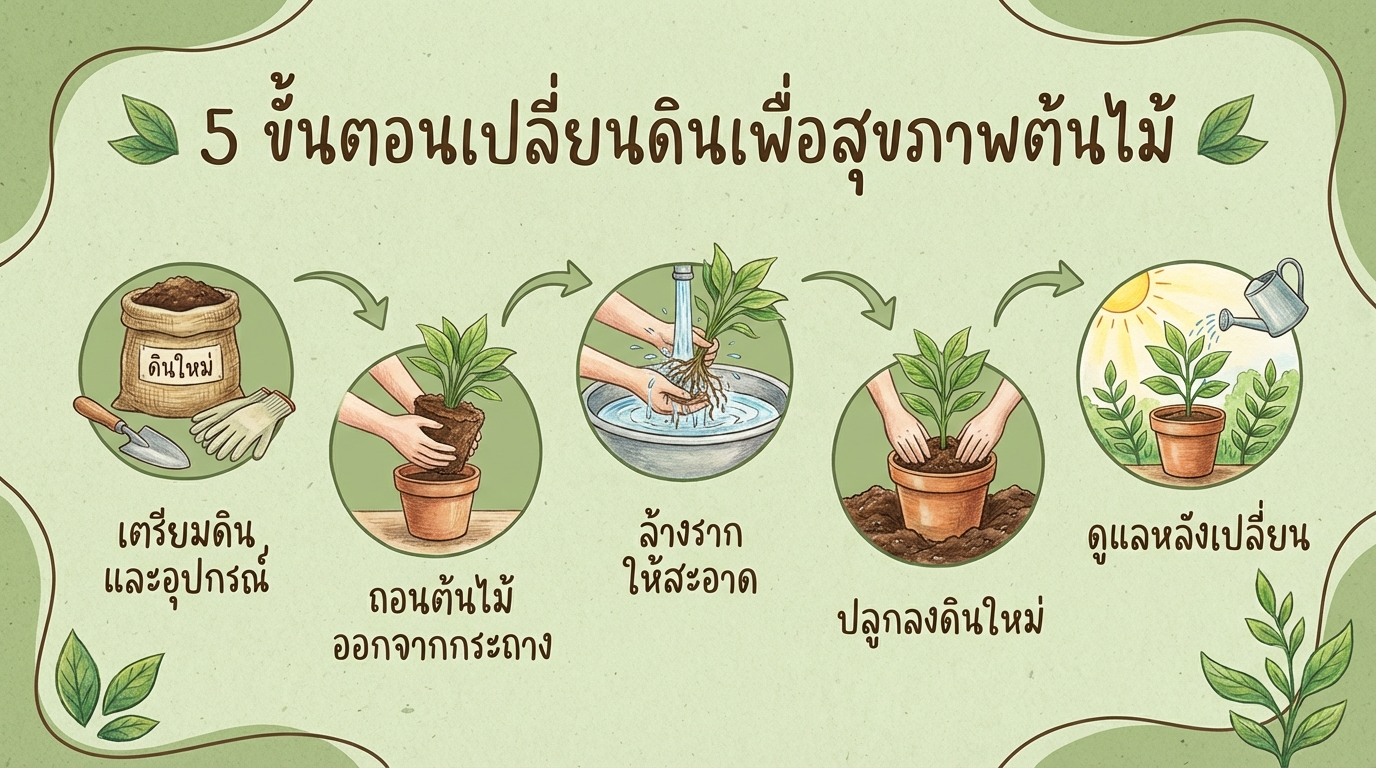 5 ขั้นตอนเปลี่ยนดิน