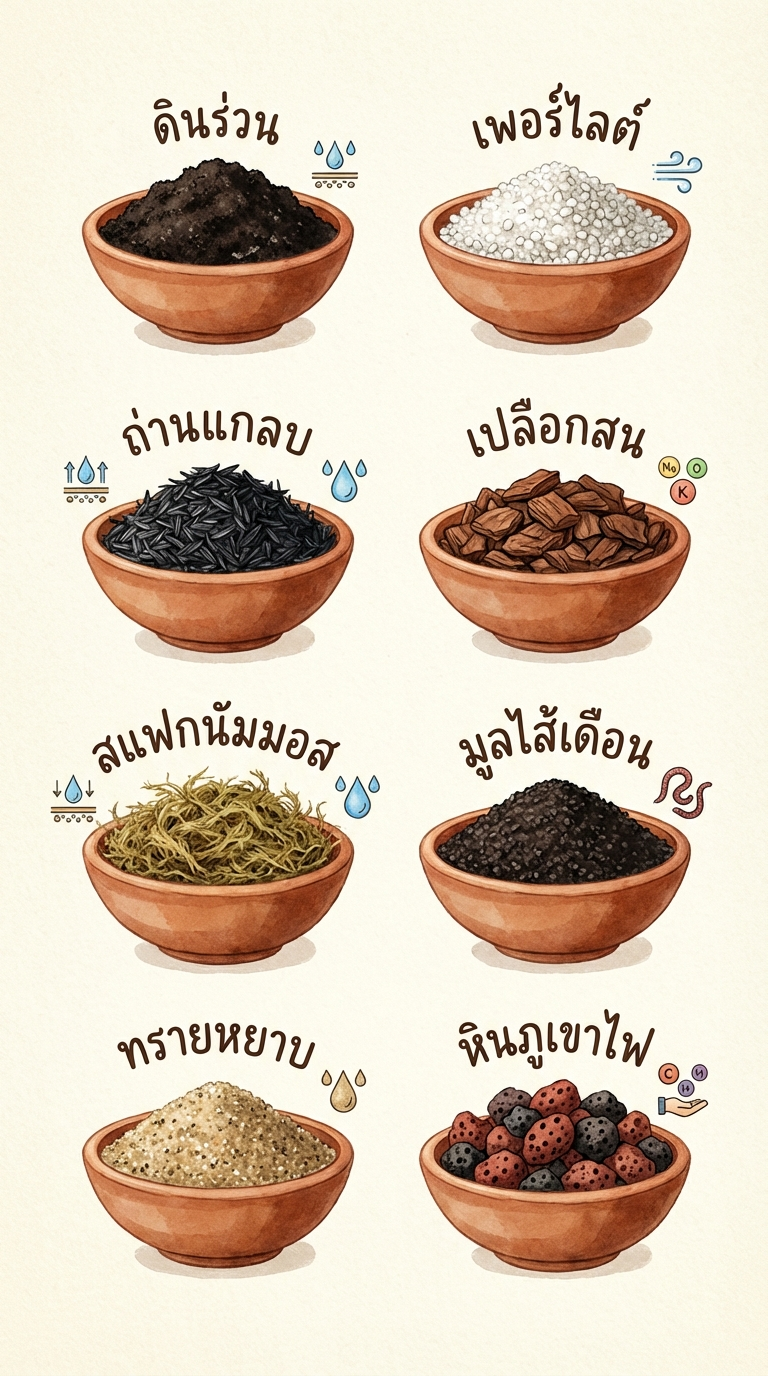 วัสดุผสมดิน 8 ชนิด