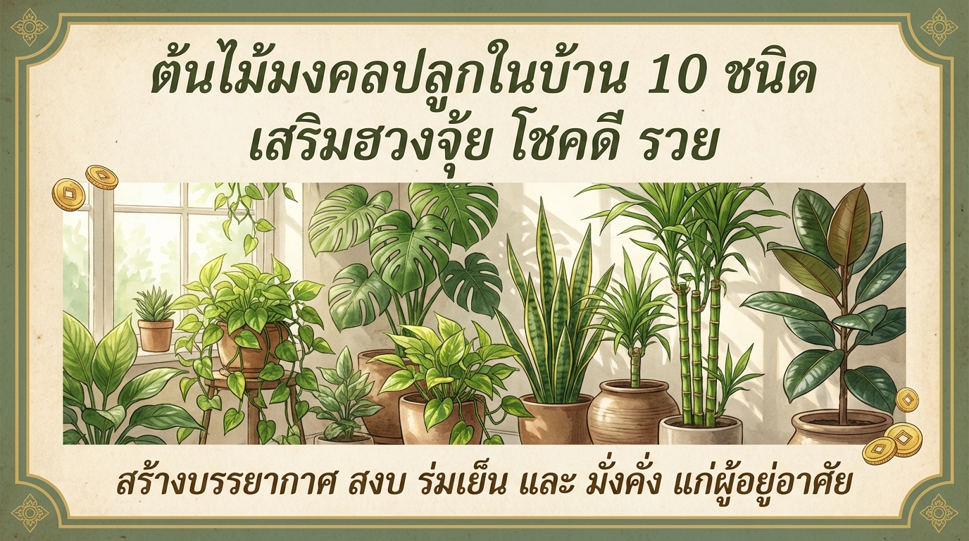 ต้นไม้มงคลปลูกในบ้าน 10 ชนิด