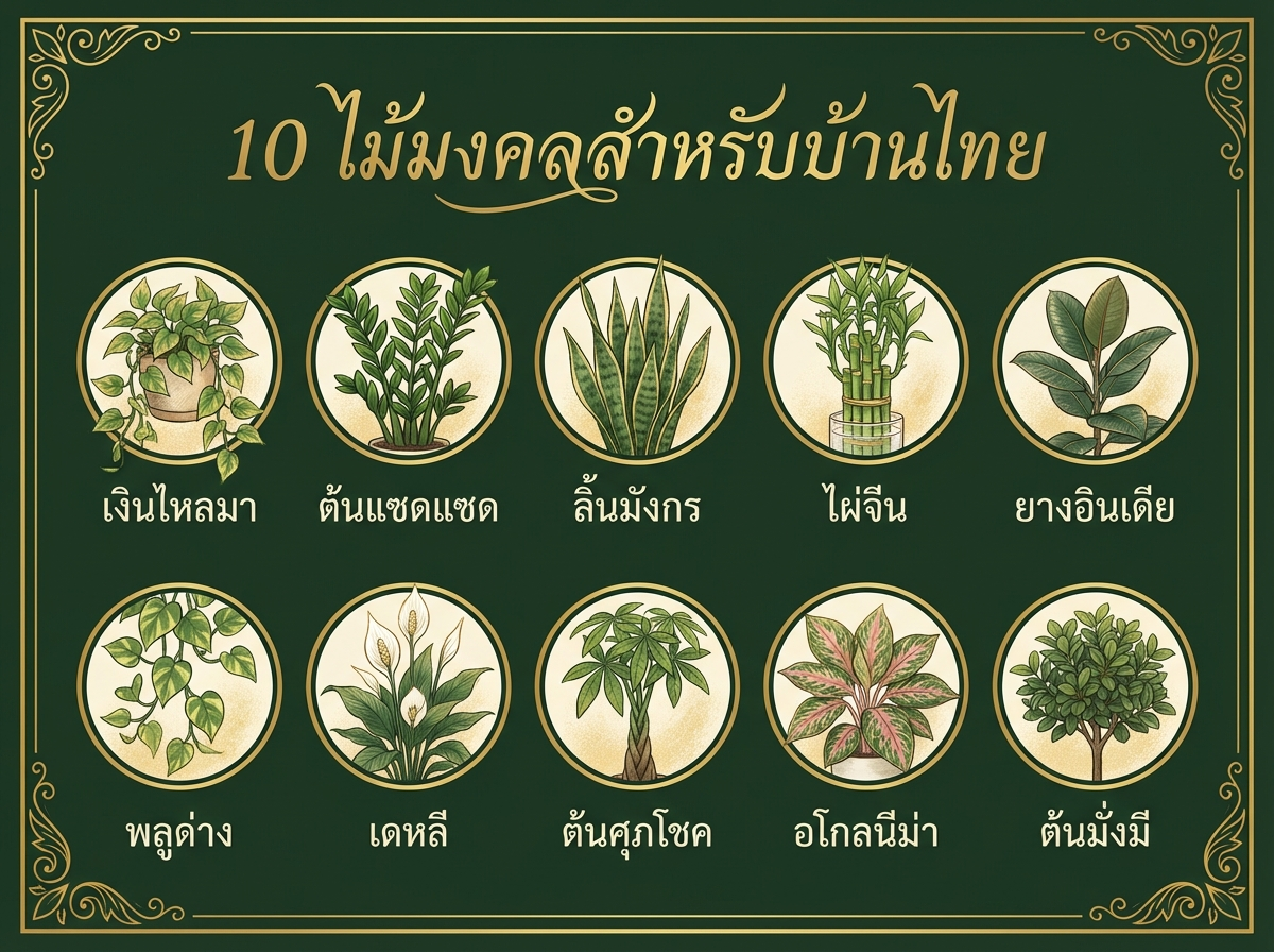 10 ต้นไม้มงคลยอดนิยม