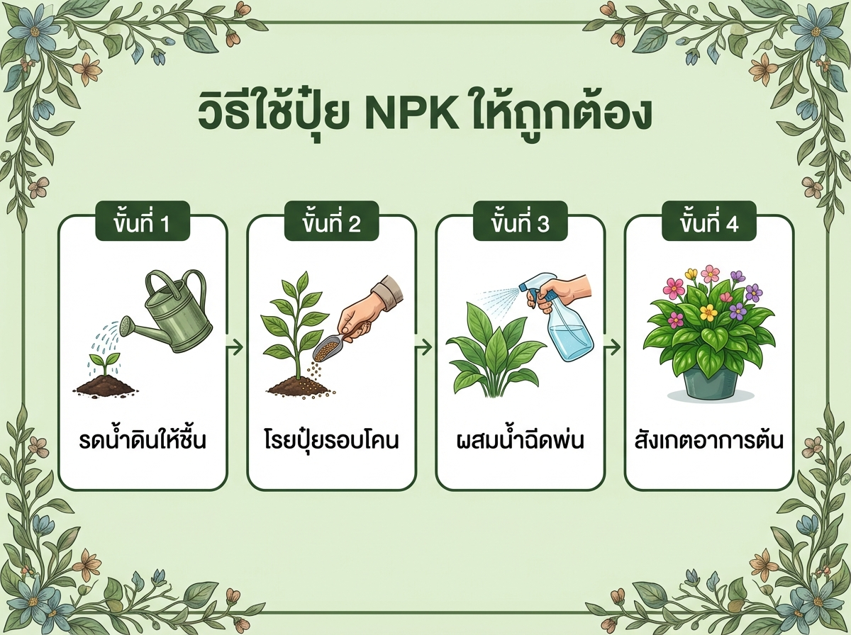 วิธีใช้ปุ๋ย NPK ที่ถูกต้อง