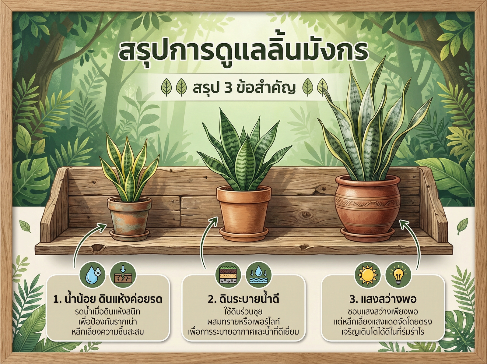 สรุปการดูแลลิ้นมังกร