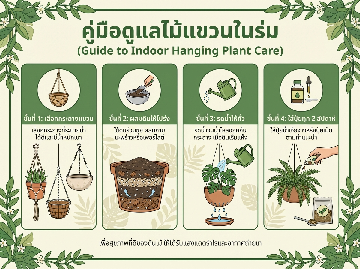 วิธีดูแลไม้แขวน