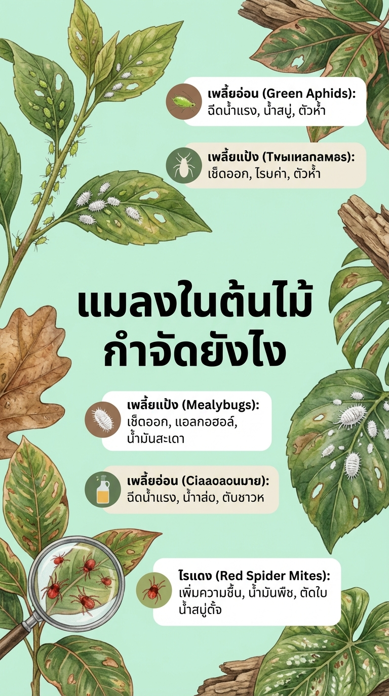 แมลงในต้นไม้ กำจัดยังไง