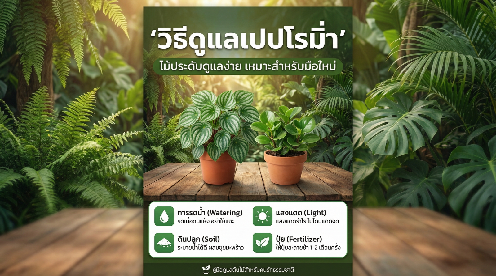 วิธีดูแลเปปโรมิ่า