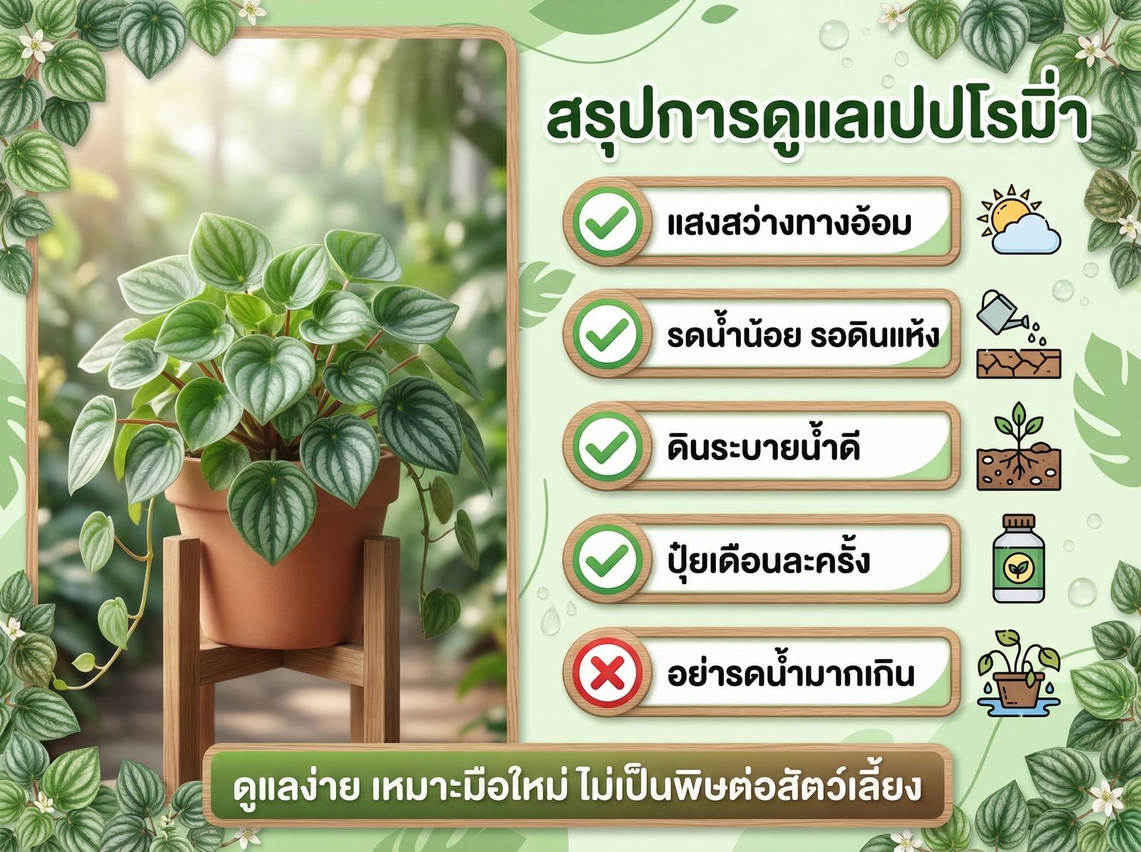 สรุปการดูแลเปปโรมิ่า