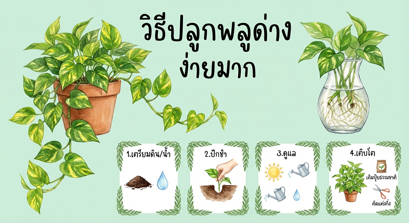 วิธีปลูกพลูด่าง