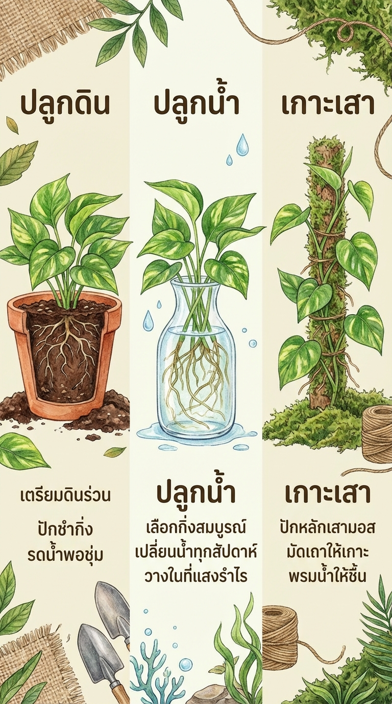 3 วิธีปลูกพลูด่าง