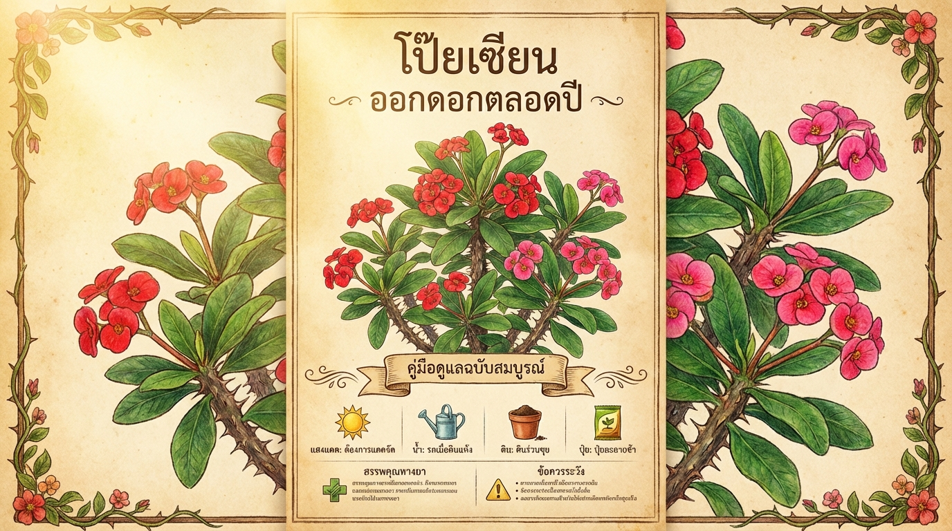 โป๊ยเซียนออกดอกสวยตลอดปี