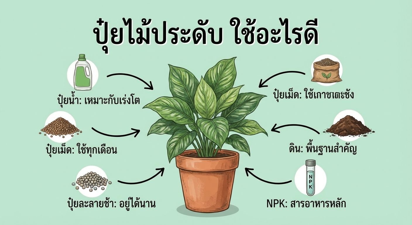 ปุ๋ยไม้ประดับ ใช้อะไรดี