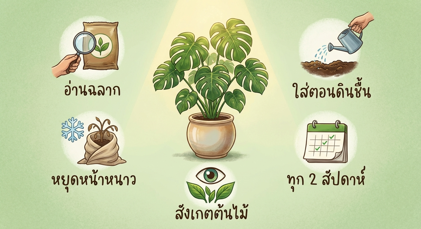 สรุปวิธีใส่ปุ๋ย