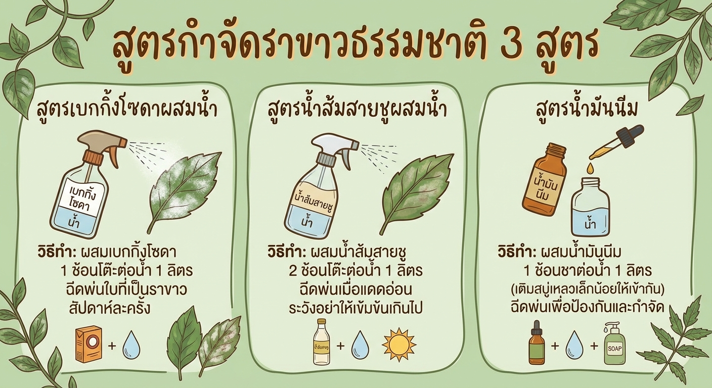 สูตรกำจัดราขาว