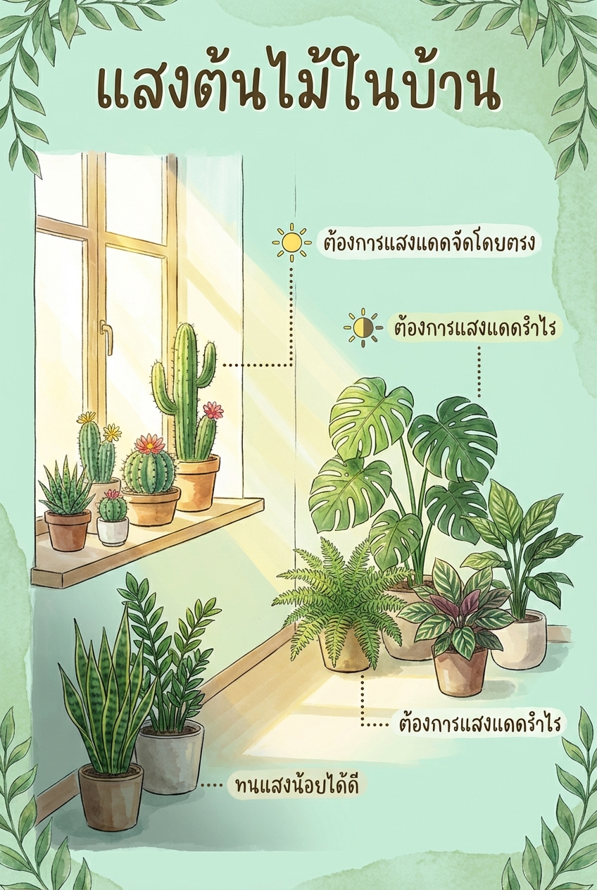 แสงสำหรับต้นไม้ในบ้าน