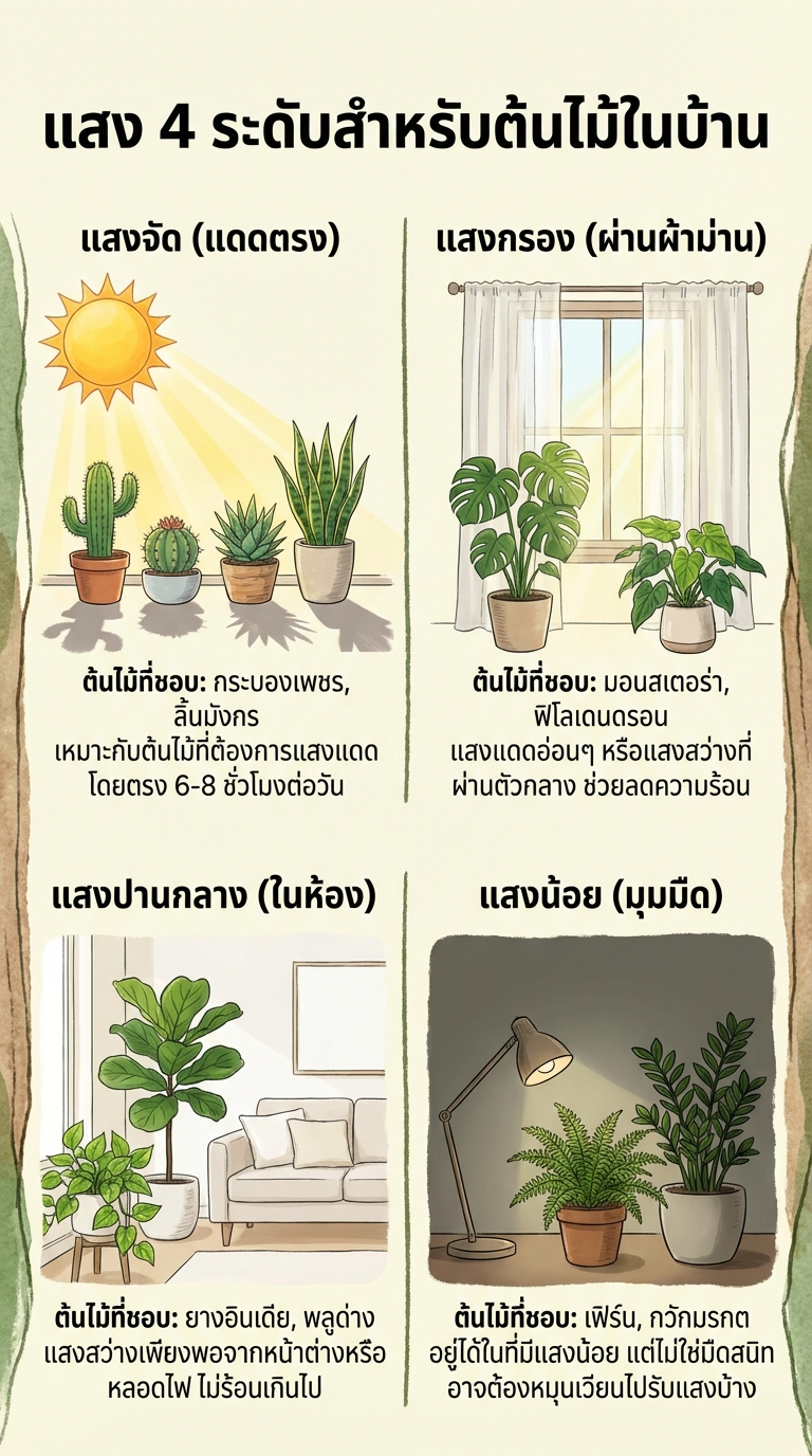 แสง 4 ระดับ เลือกให้ถูก