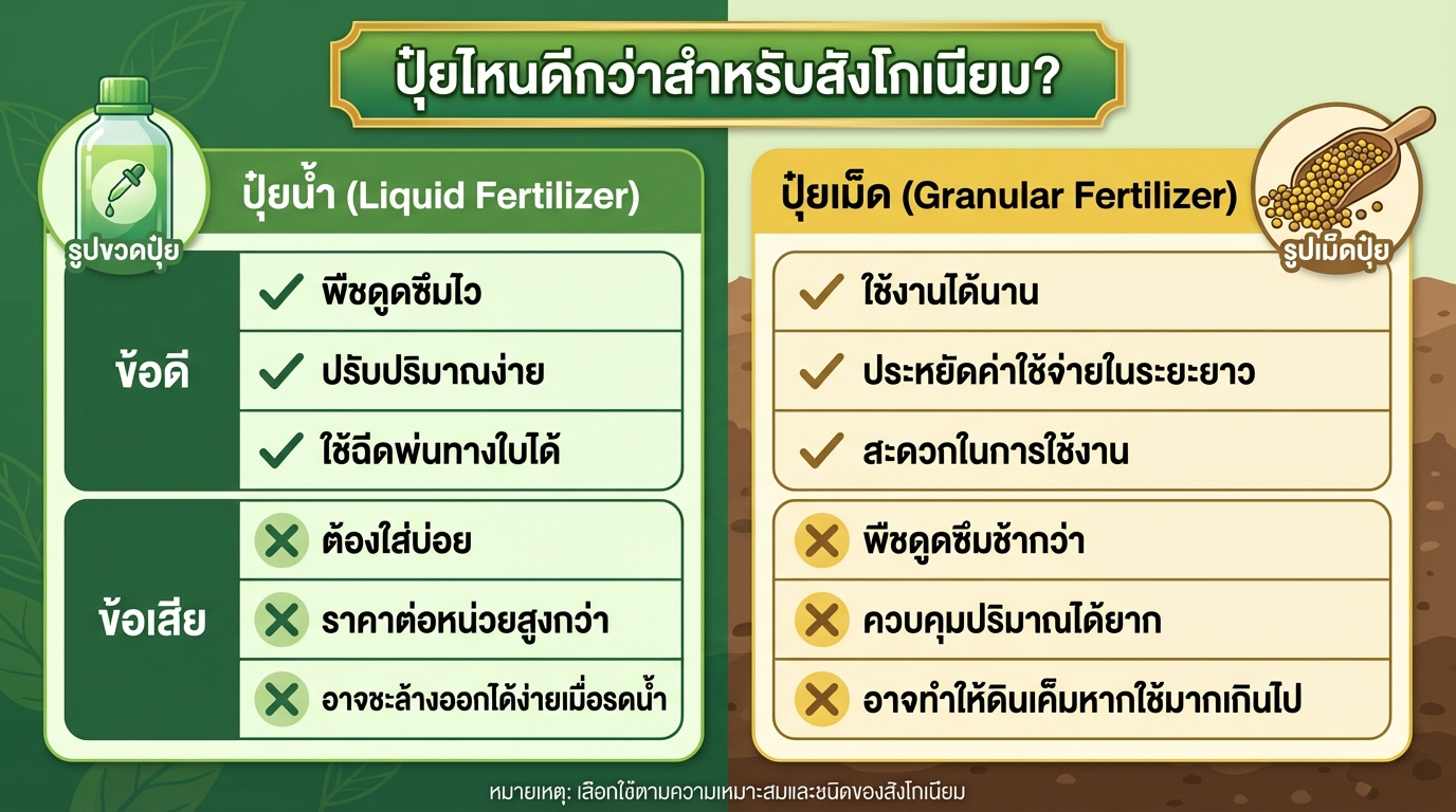 ปุ๋ยสำหรับสังโกเนียม