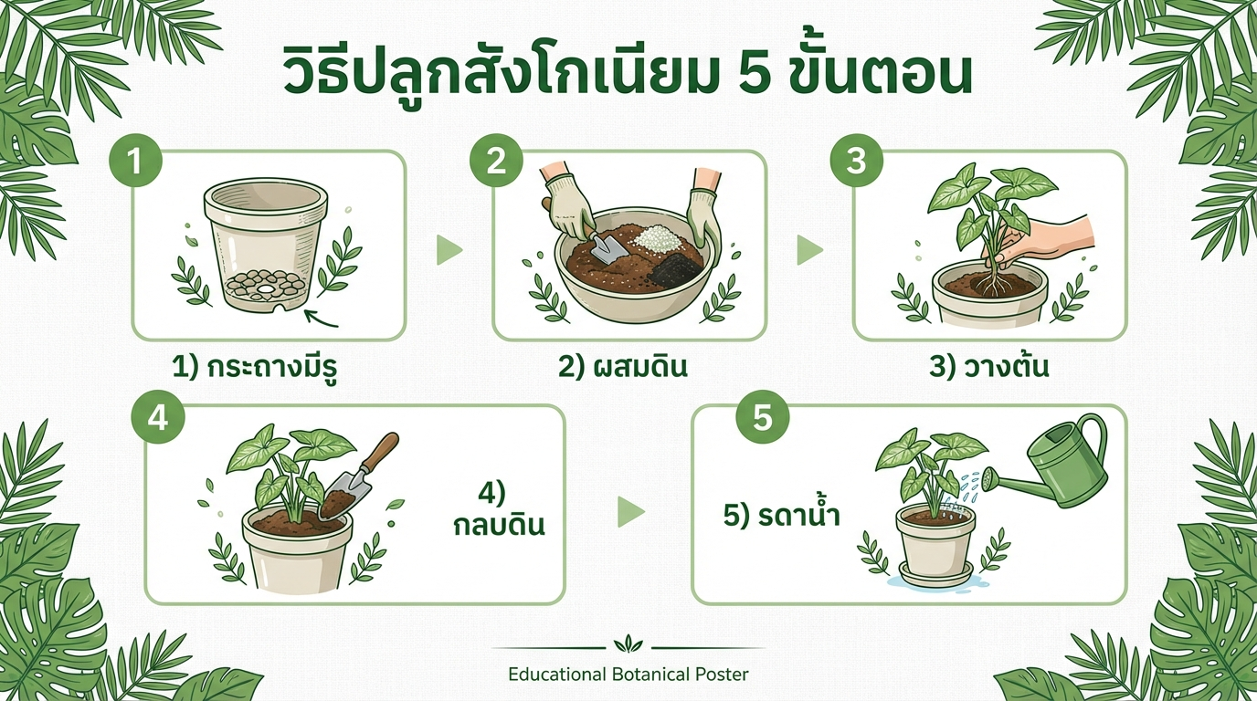 วิธีปลูกสังโกเนียม