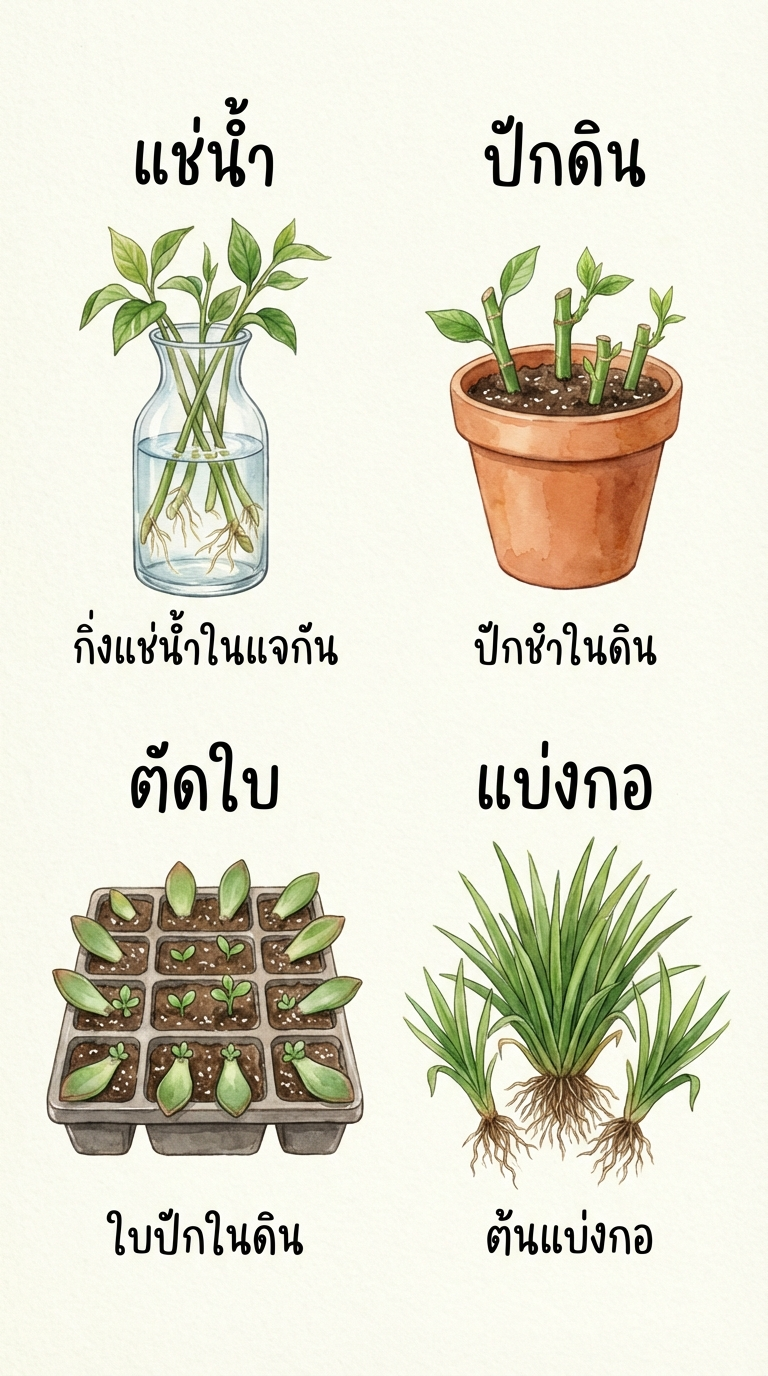 4 วิธีขยายพันธุ์ต้นไม้