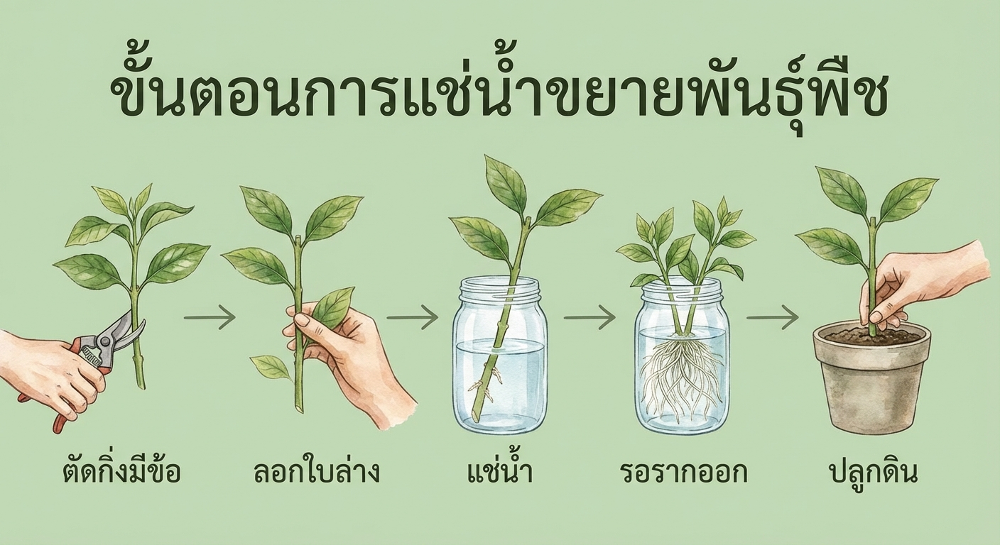 ขั้นตอนแช่น้ำขยายพันธุ์