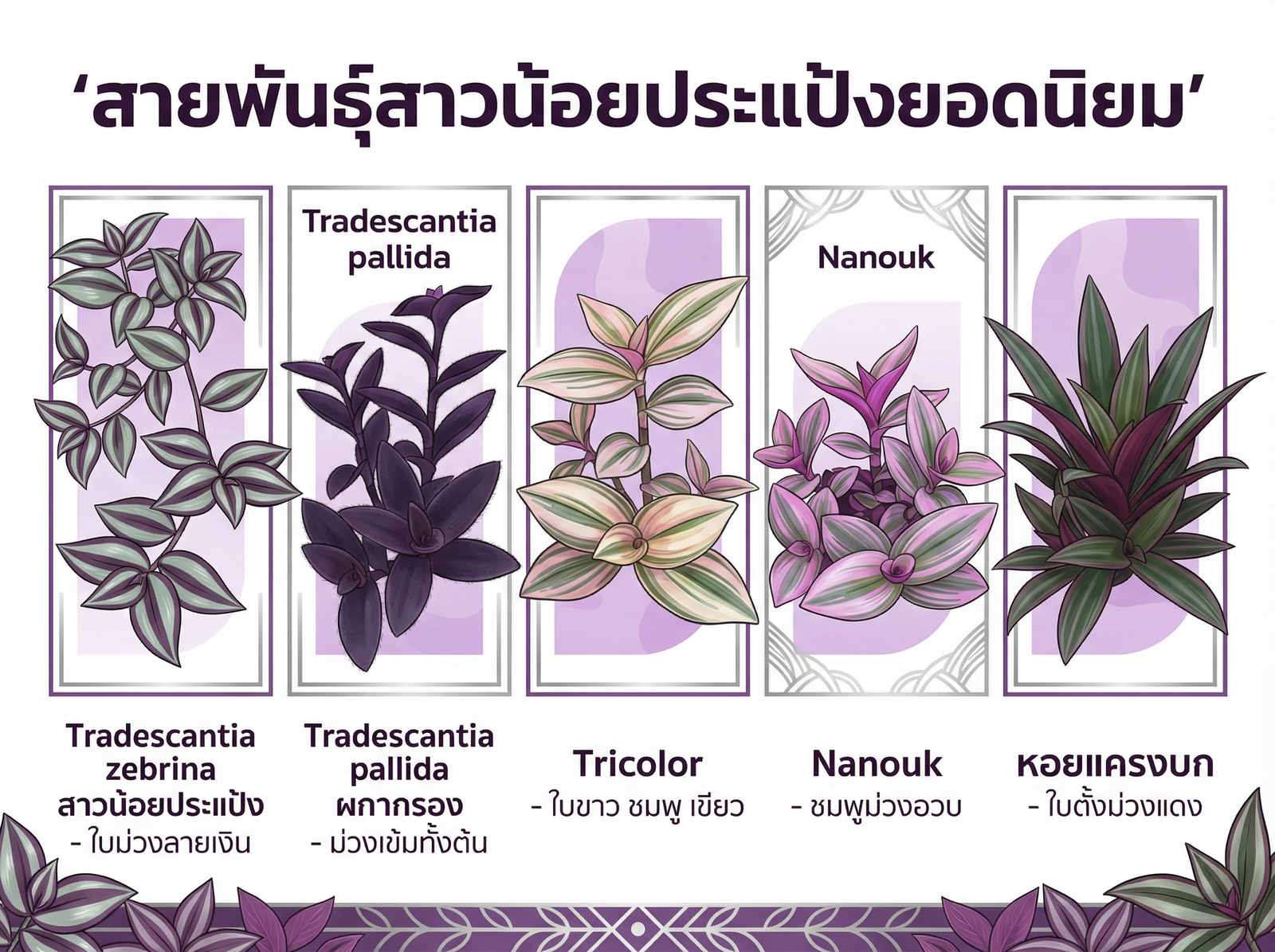 สายพันธุ์สาวน้อยประแป้งยอดนิยม