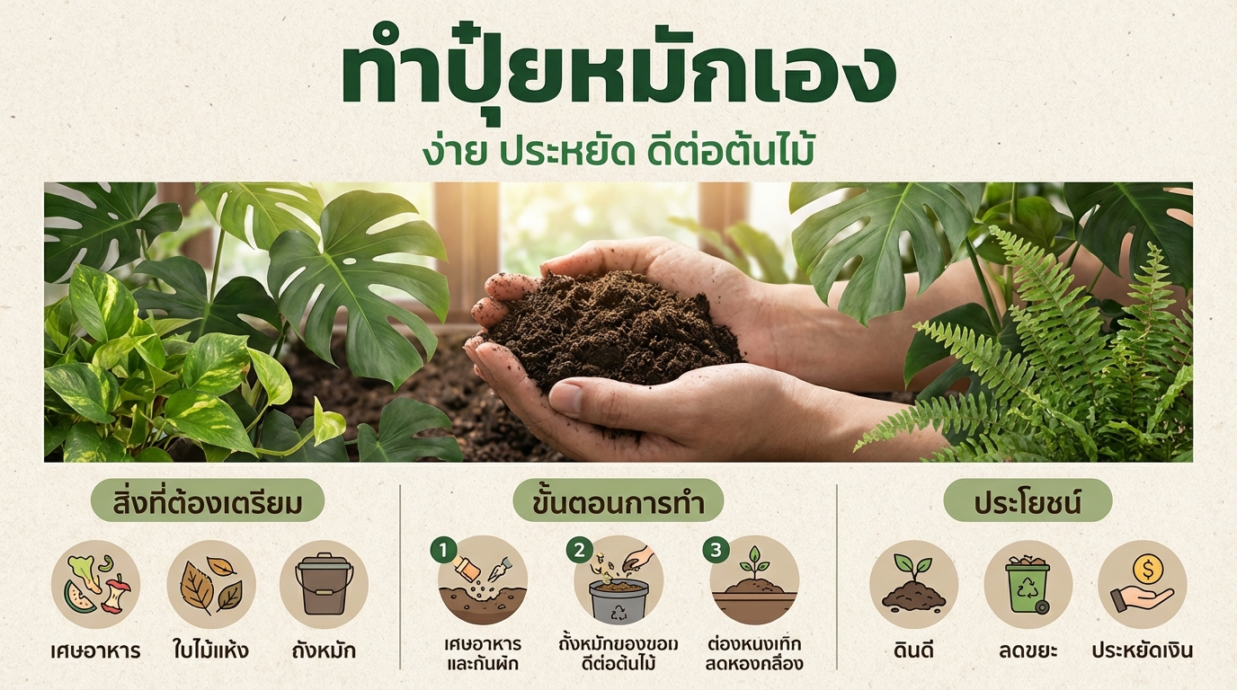 ปุ๋ยหมักสำหรับต้นไม้ประดับ