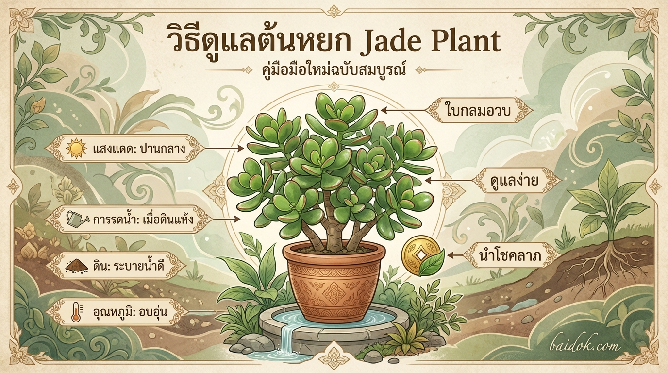 ต้นหยก Jade Plant ดูแลยังไง คู่มือมือใหม่