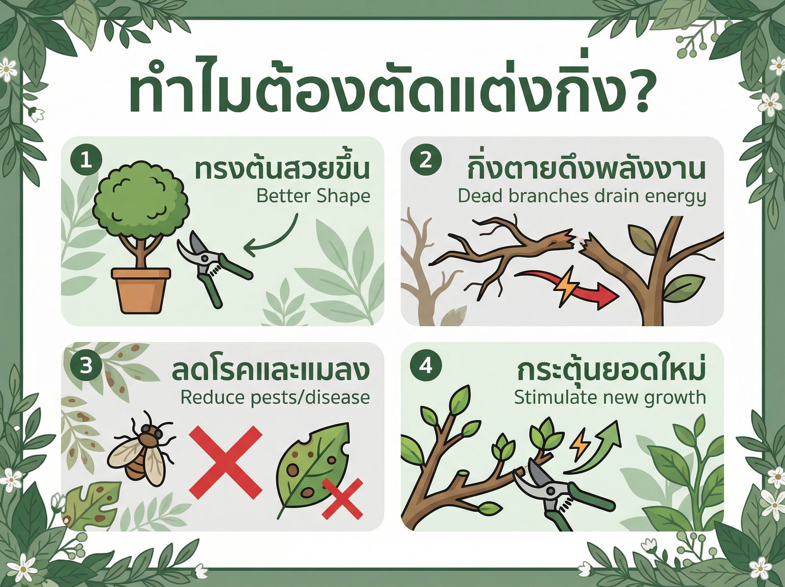 ทำไมต้องตัดแต่งกิ่งต้นไม้