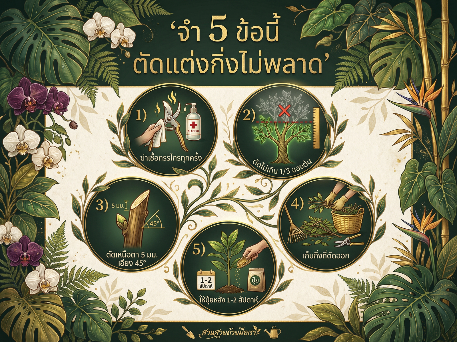 5 ข้อจำสำหรับตัดแต่งกิ่ง