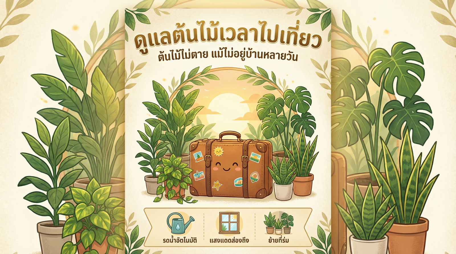 ดูแลต้นไม้เวลาไปเที่ยว