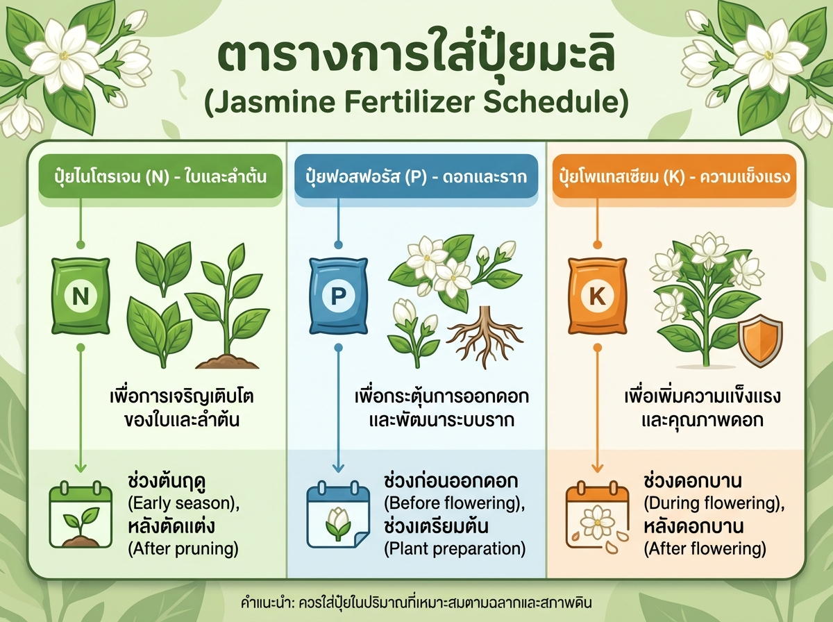 ปุ๋ยมะลิ NPK สูตรเร่งดอก