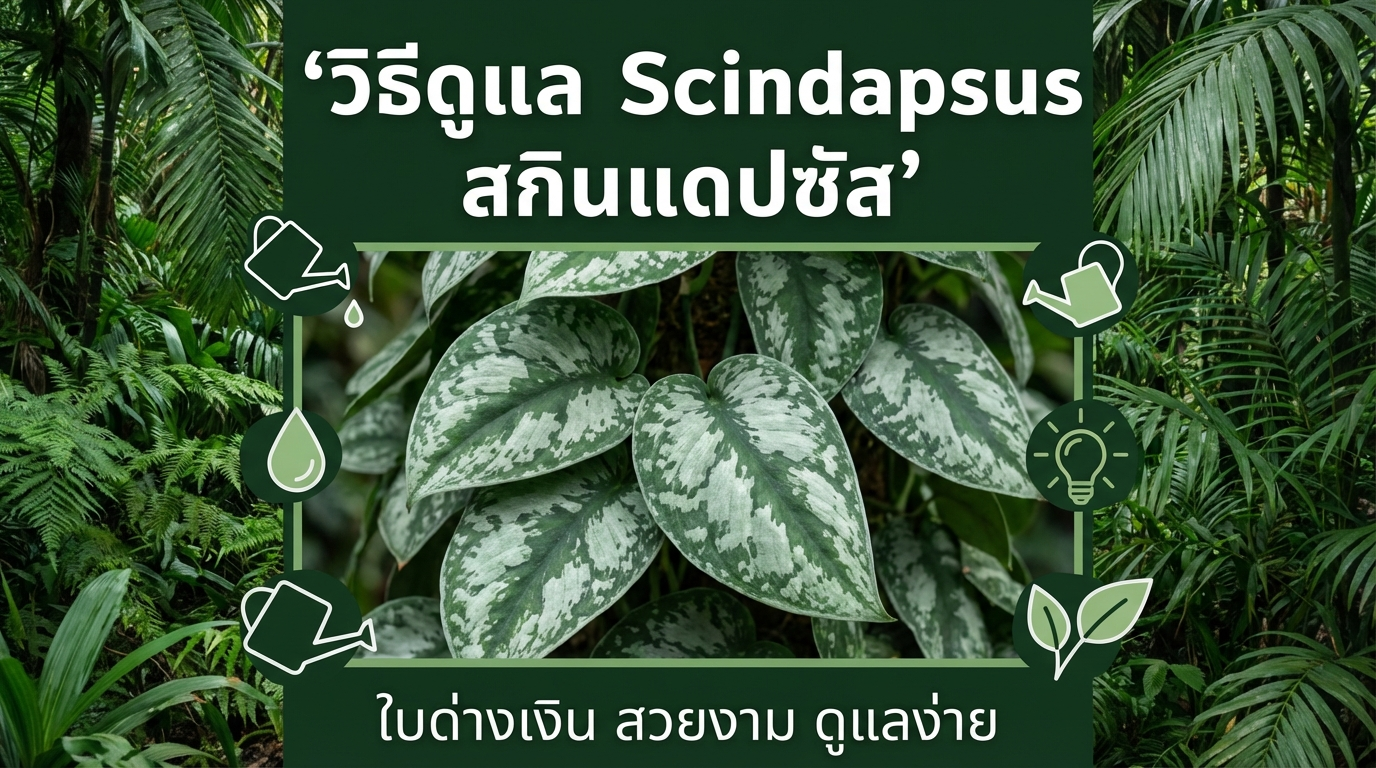 สกินแดปซัสใบด่างเงินสวยงาม