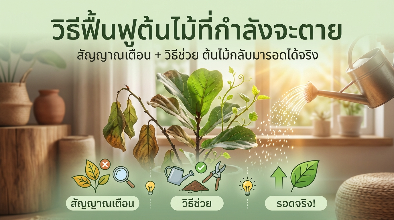 วิธีฟื้นฟูต้นไม้ที่กำลังจะตาย