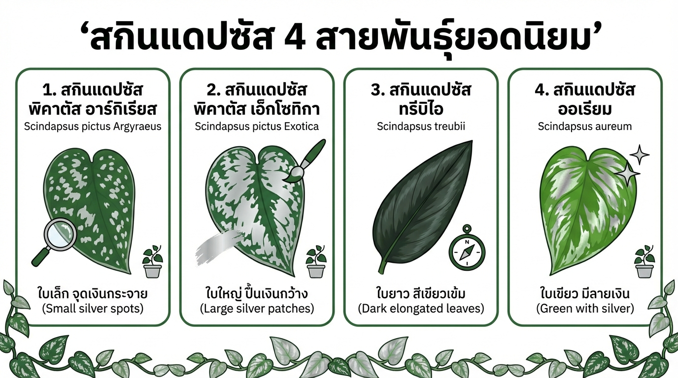 สกินแดปซัส 4 สายพันธุ์ยอดนิยม